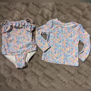 Ralph Lauren swimsuit with rash guard